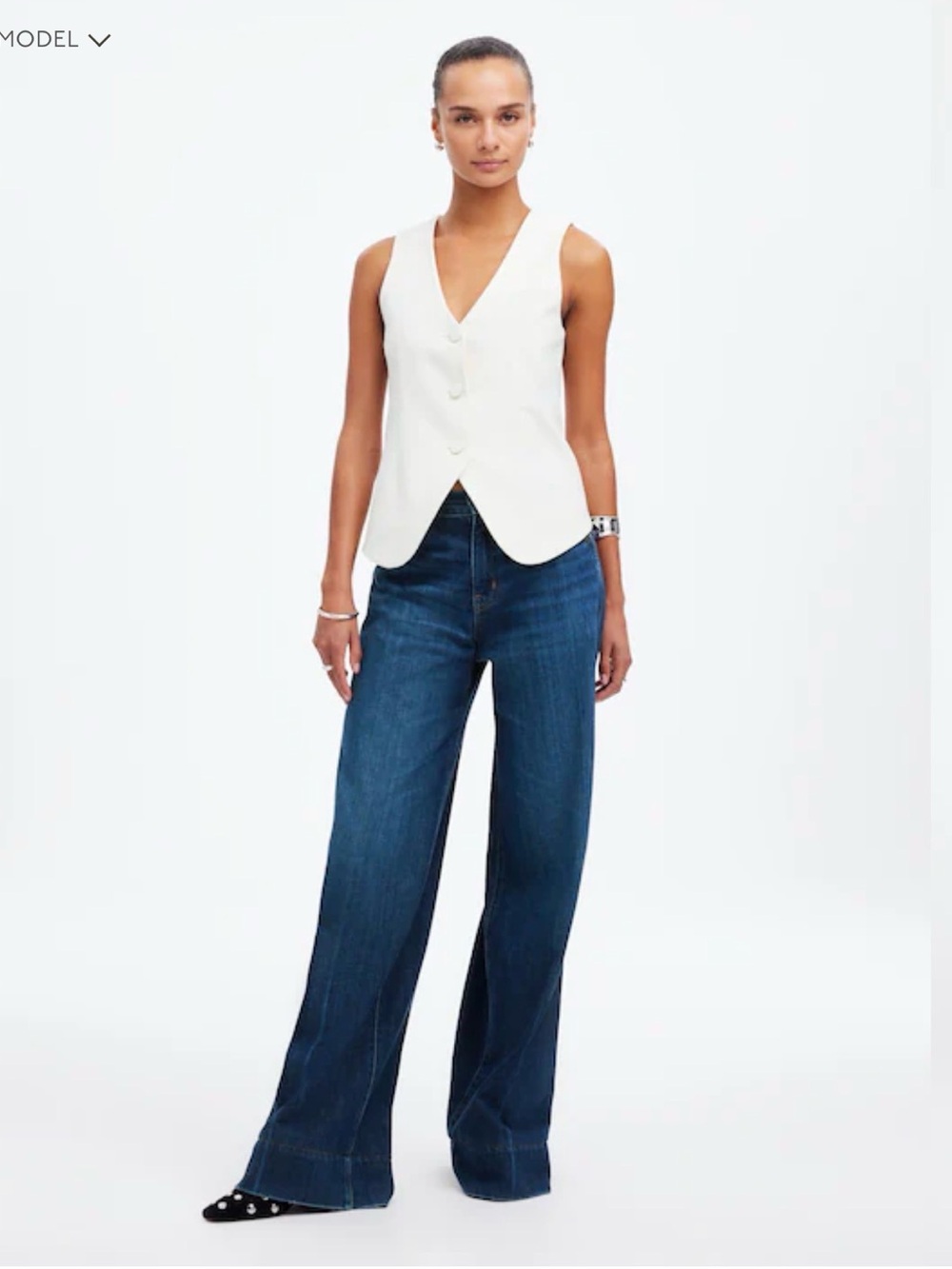 Madewell Superwide Leg Jeans: Softdrape Denim Edition Size 33 NWT - Picture 2 of 12
